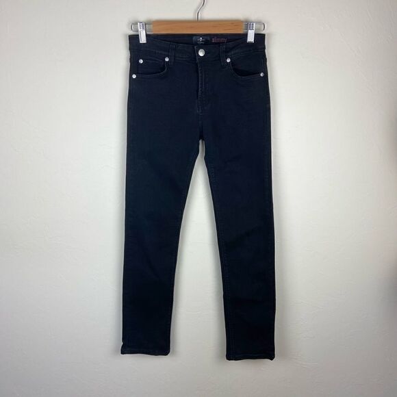 7 For All Mankind Slimmy Luxe High-Waist Skinny Jean - Black - Picture 2 of 8